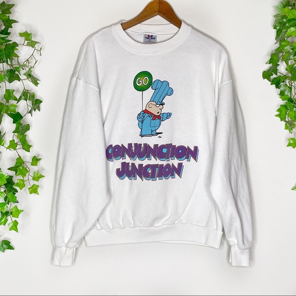 Vintage “Conjunction Junction What’s Your Function?” Schoolhouse Rock Sweatshirt - Picture 3 of 10